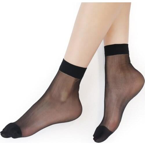 Short Stockings Ladies Crystal Silk Spring And Summer Ultra-Thin Elastic Wear-Resistant Mercerized Invisible Transparent Socks