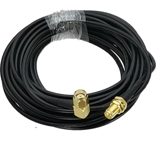 RG174 RP-SMA Male Jack Right angle to RP-SMA Female Plug Bulkhead RF Jumper pigtail Cable 6inch~50M