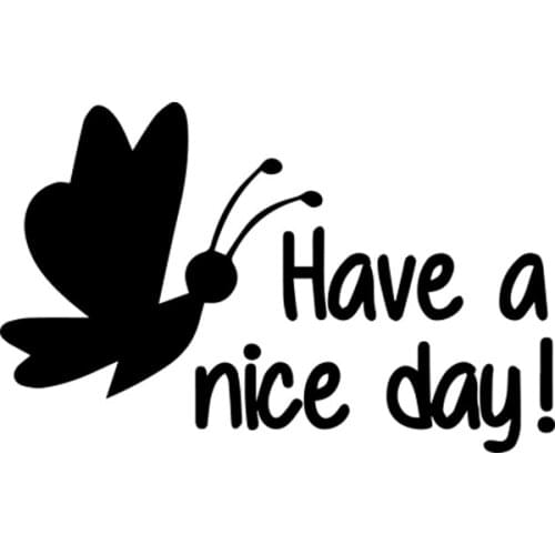 I Wish You A Happy Butterfly Sticker Fun Sweet Vinyl Car Packaging Auto Parts Product Decals