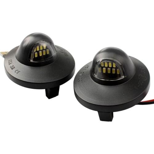 1 Pair Bright SMD 9 LED 3014 6500K Pickup Truck License Plate Lamps White Light Low Power Consumption and Fuel Saving