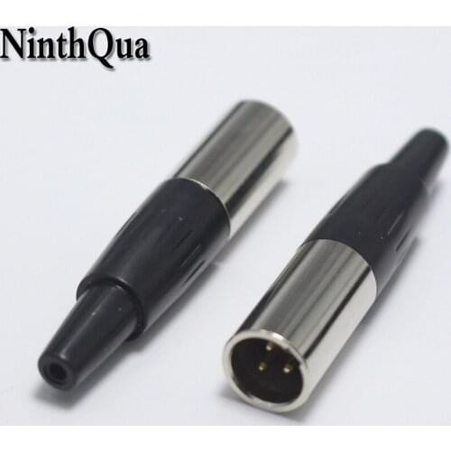1pcs Mini XLR Male Plug withTail 3 Pin Small XLR 3P Audio Microphone Connector Welded MIC Cable Adapter