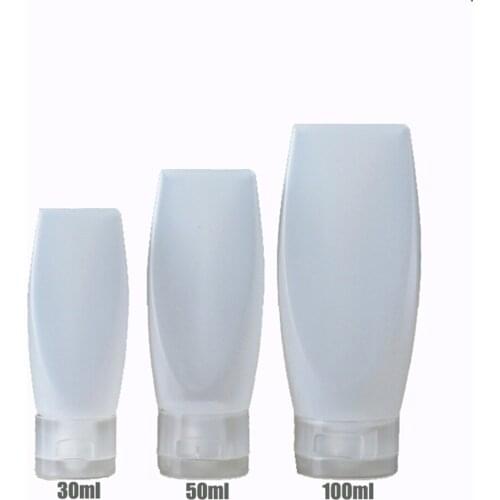 10pcs Clear Hand Cream Empty Plastic Tube Inverted Bottle Skin Care Squeeze Cosmetic Containers Travel Packaging 30ml 50ml