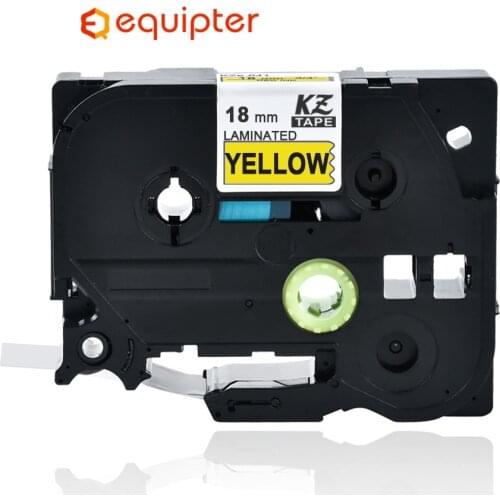 18mm tze641 black on yellow label tape Compatible Brother p-touch printers tze tape laminated tze-641 tze641 tz641 tze641 ribbon