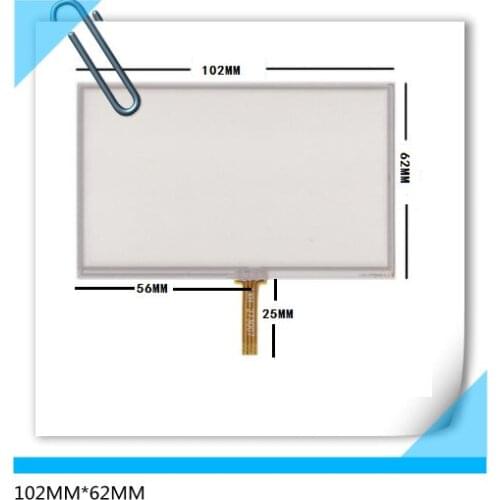 2pcs/lot 102*62 new 4.3inch Resistive Touch screen Panel glass For hsd043i9w1-a00 102MM*62MM
