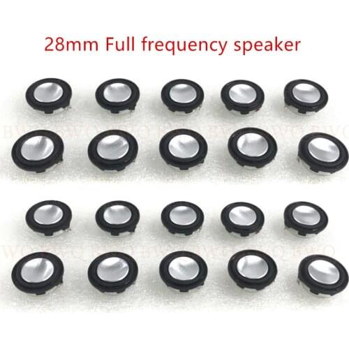 20pcs/lot 2W 8ohm 28mm full frequency speaker for round ultra-thin Bluetooth DIY mini speaker