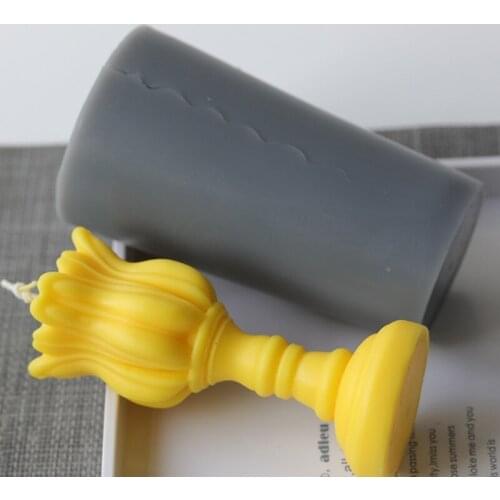 3D Candle Silicone Mold Soap Crayon Wax Mould Home Ornaments Making Supply E56C