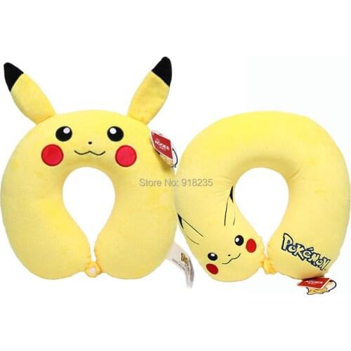 5/Lot 2 Styles Genuine Pik U shape Pillow 28CM Plush Doll Soft Cartoon Dolls Christmas Gift Stuffed Toys