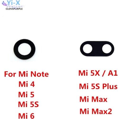 50PCS/lot Lens For Xiaomi 4 5 5S 6 note 5x a1 5s plus max 2 Rear Back Glass Camera Lens For Mi 4 5 5s plus 5x Replacement Parts