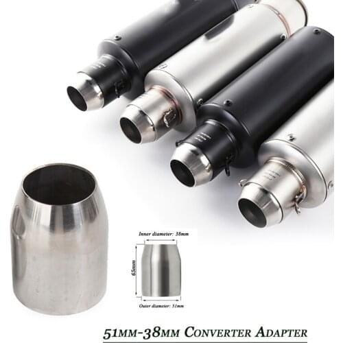 51mm Converter 38mm Link Exhaust Muffler Tubes For Motorcycle Vent Silencer System Welding Cut 38mm-51mm Diameter Adapter