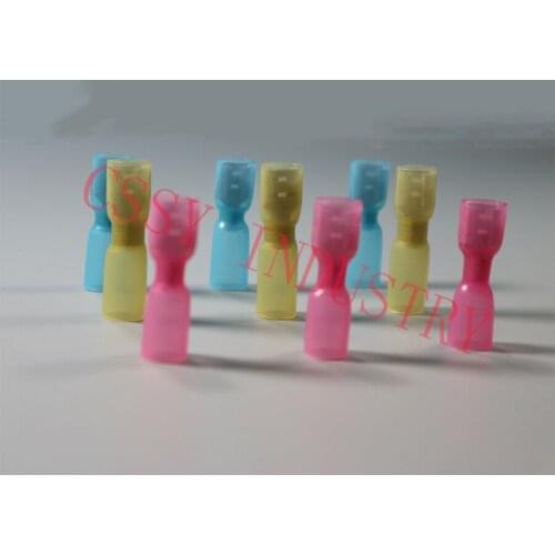 Freeshipping Heat shrink full female terminal 22-10AWG(0.5-6.0mm2) FDFD1.25-250 2-250 5.5-250 Waterproof Sleeve Tube