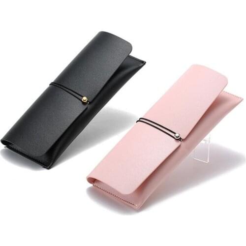 Fashion PU Leather Cover Sunglasses Case For Women Men Glasses Portable Drawstring Soft Glasses Pouch Bag Accessories 2020