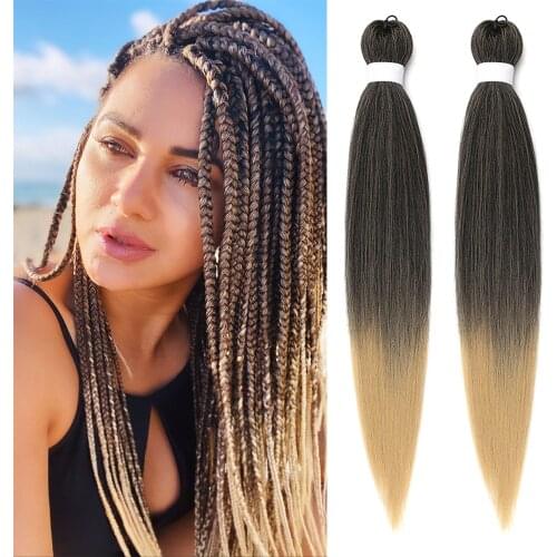 CLong Braiding hair Kanekalon pre-stretched hair for afro crochet Wholesale Synthetic Hair Extension Twist Jumbo Braiding Hair