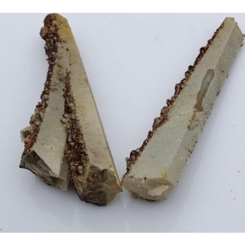 DHXYZB 2pcs 10-12cm big natural crystal wands raw stones healing points tower crystal mineral Specimen morion reiki healing grid