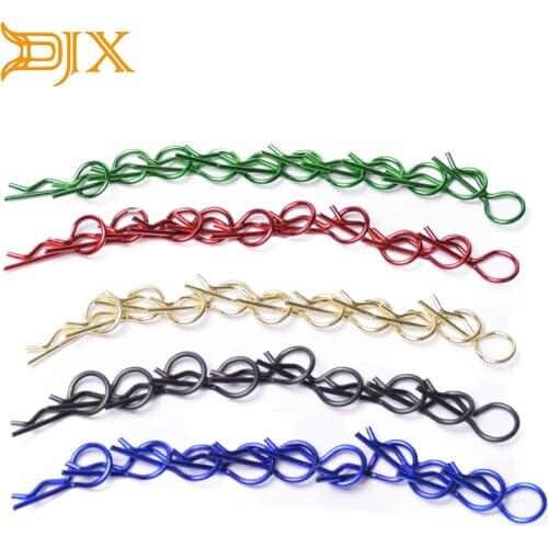 DJX 50PCS Universal Stainless Steel Body Shell Clips Pin for 1/10 RC Model Car HSP Redcat HPI Himoto Traxxas