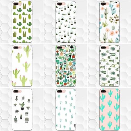 For Huawei Honor Enjoy Mate Note 6s 8 9 10 20 Lite Play Pro P smart Soft TPU Art Cover Case Simple Potted Cactus