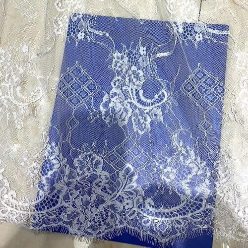 GLace 3M/Lot 1.5M wide Off White eyelash lace fabric underwear hollow eyelash lace wedding night dress decoration TX490