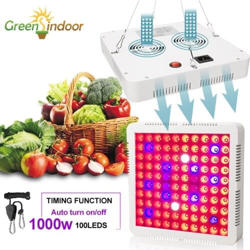 Grow Tent LED Grow Light 1000W Phyto Lamp For Plants Full Spectrum Lamp For Flowers Herbs Timer Fitolampy With Adjustable Rope
