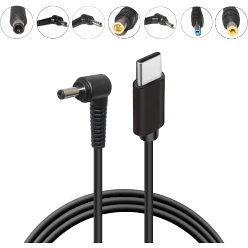 USB Type C PD Charging Cable Cord Dc Power Adapter Jack Converter to 14 Plugs Male for Lenovo Asus Dell Hp Laptop Charger