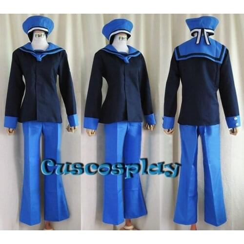Anime APH Axis Power Hetalia Norway Military uniform Cosplay costume Custom Made halloween costumes for women/ men adult