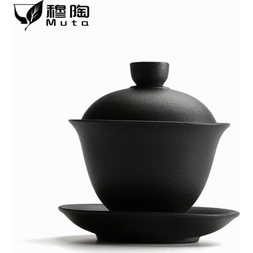 Gaiwan mug tea cup set mugs soperas grandes con tapa chinese tea set bowl canecas japanese ceramic glaze tazas kung fu 100-120ml