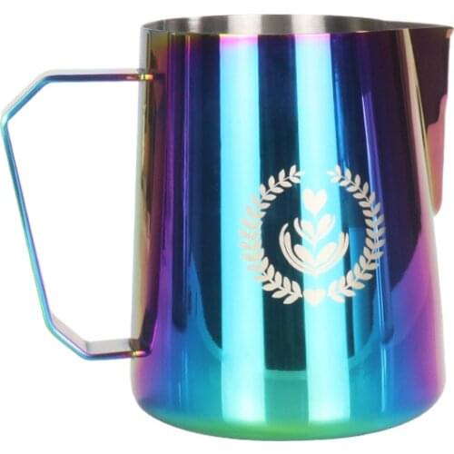 600ML Espresso Steaming Pitcher Coffee Milk Frothing Cup Coffee Steaming Pitcher Milk Jug Pull Flower Cup Coffee Cappuccino