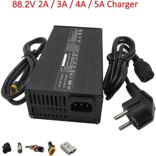 88.2V 2A 3A 4A 5A 6A Lithium Ebike Charger for 21S 72V Li ion Electric Bicycle Motocycle Forklift Battery 110V / 220V 50-60Hz