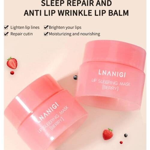 3g South Korea lip care sleep mask night sleep maintenance Moisturizing Lip Gloss Pink Lip bleach cream Nourishing Lip Care
