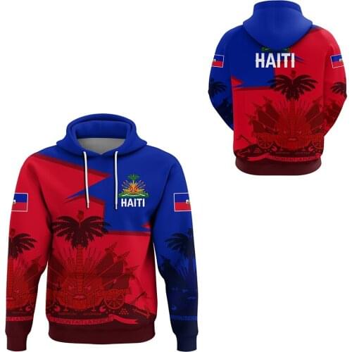 Tessffel Country Emblem Flag Caribbean Sea Haiti Island Retro Pullover Men/Women Tracksuit Jacket 3Dprint Streetwear Hoodies A-3