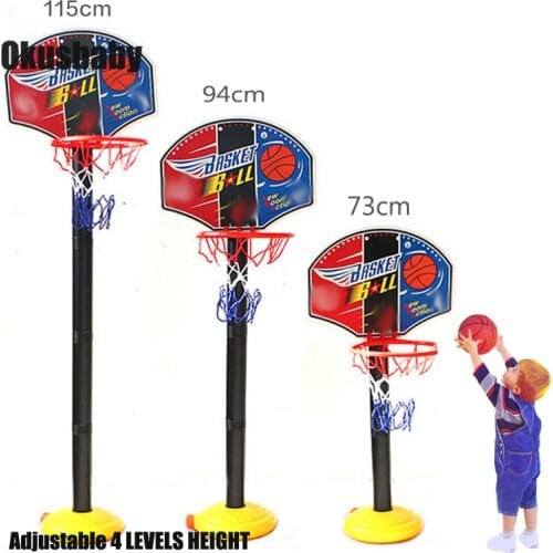 Indoor Outdoor Adjustable Portable Basketball Toy Set with Stand Ball Baby Sports Toy Balls Set For Children Games Kids Gift