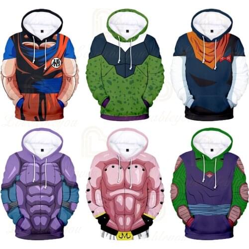 Newest Anime Ball Hoodie 3D Ball Printing Goku Pocket Hoodies Men/Women/Kids Size