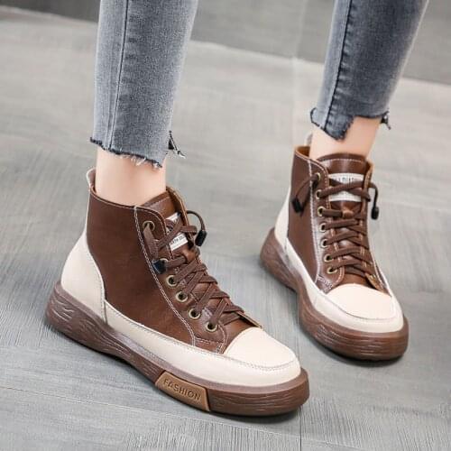 New Luxury Chelsea Boots Women Ankle Boots Chunky Winter Shoes Platform Ankle Boots Slip On Chunky Heel Genuine Leather Boot