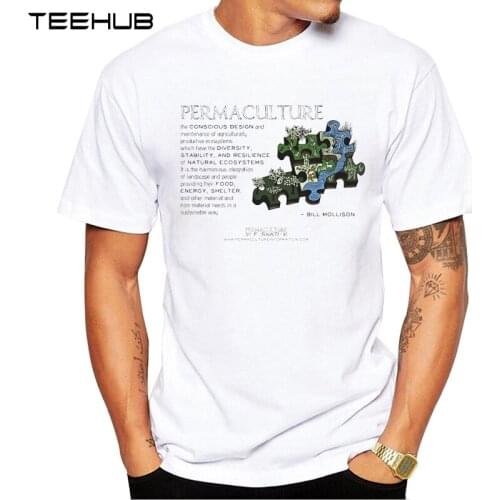 New Arrivals 2019 TEEHUB Cool Mens Fashion Permaculture Design T-Shirt Short Sleeve O-neck Tops Hipster Tee