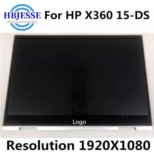 New 15.6'' lcd touch with frame bezel assembly replacement For HP X360 15-DS0041AU 15-DS series Laptop LED Display Assembly
