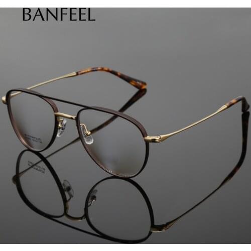 Pure Titanium Pilot Glasses Frame Men Goggles Vintage Optical Myopia Prescription Eyeglasses Frames New Women Eyewear Oculos