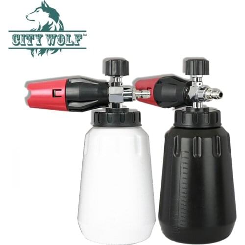 City Wolf High Pressure Washer Snow Foam Lance With G1/4 Quick Connector 1000ML Car Cleaning Accessory