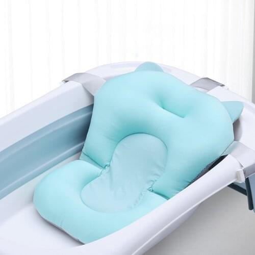 Baby Shower Bath Tub Pad Infant Bathtub Seat Support Newborn Safety Bath Support Cushion Soft Pillow Non Slip Mat Baby Care