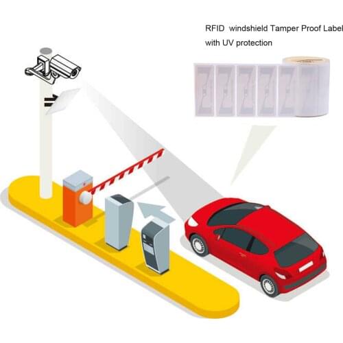 UV Protect Long Reading distance RFID Windshield Tag for VehicleManagement
