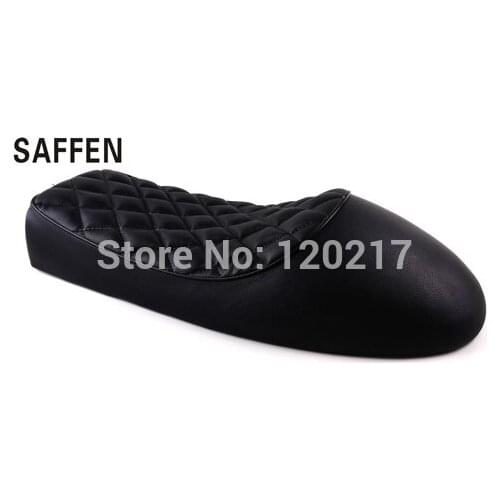 SAFFEN New Black Vintage Hump Seat Cafe Racer Saddle CG GN CB200 CB350 CB400SS CB750 SR400 SR500 XJ XS KZ Motorcycle Retro Seat