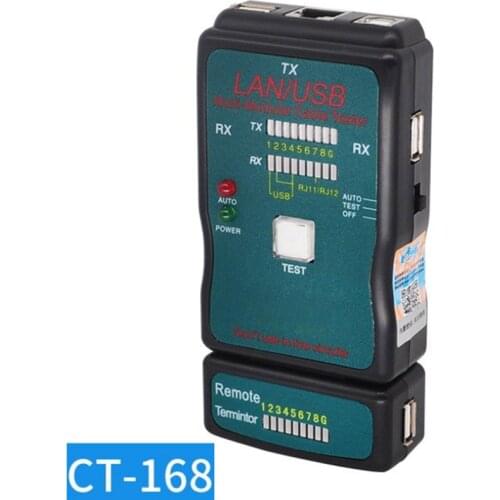 USB Multifunctional Network Cable Phone BNC On-off Cable Tester Cable CT-168 Tester Network Engineer Tool