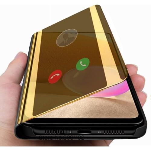 For samsung a32 4g case Smart mirror flip case for samsung galaxy a 32 4g sansung galax a32 32a a325f magnetic stand cover coque