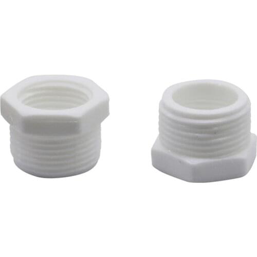Plastic Hose Fittings Hex Reducer Bushing 1/2" Female thread to 3/4" Male thread Connector BSPT Thread Conversion Connector 1Pc