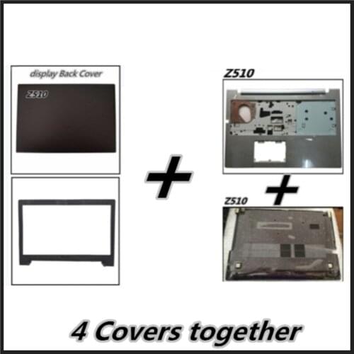 LCD Back Cover Top Case Bezel Front Frame Housing Case For Lenovo Z510 Palmrest Upper Cover Bottom Base Cover Lan Port