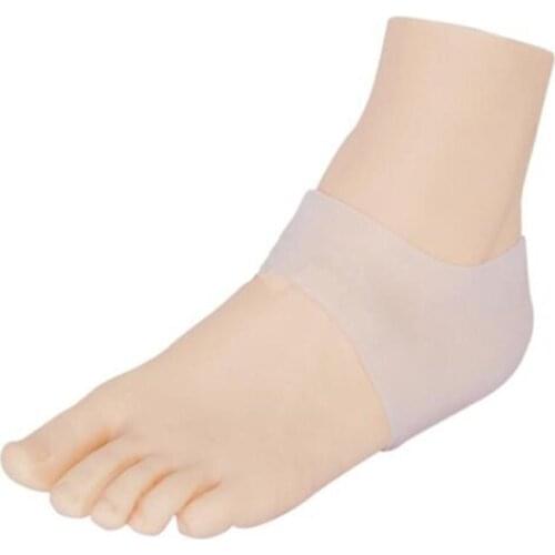 1Pair Grade Silicone Comfortable Shoes Practical Gel Heel Inserts Moisturising Heel Protectors For Foot Care Flesh Color