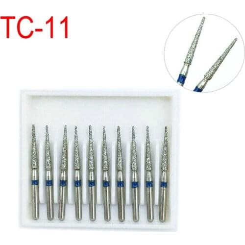 10pcs/box Dental Diamond Burs FG 1.6mm For High Speed Handpiece Dental Burs 1.6mm TC-11