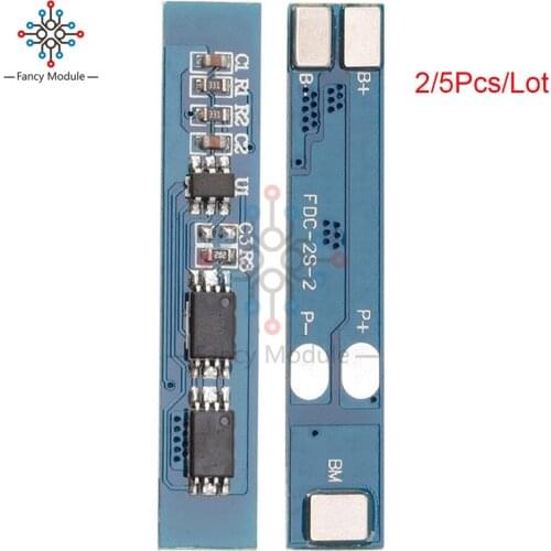2/5Pcs 2S 3A Li-ion Lithium Battery Protection Board 7.4 8.4V 18650 Charger Protection Board BMS PCM for Li-ion Lipo Battery