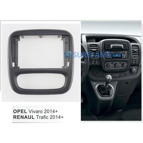 9 inch Car Fascia Radio Panel for OPEL Vivaro / RENAUL Trafic 2014+ Dash Kit Install Facia Console Bezel Adapter Trim Plate