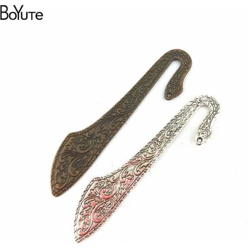 BoYuTe (20 Pieces/Lot) 80*11MM 3 Colors Vintage Style Zinc Alloy Antique Bookmark Charms for Jewelry Making Diy Handmade