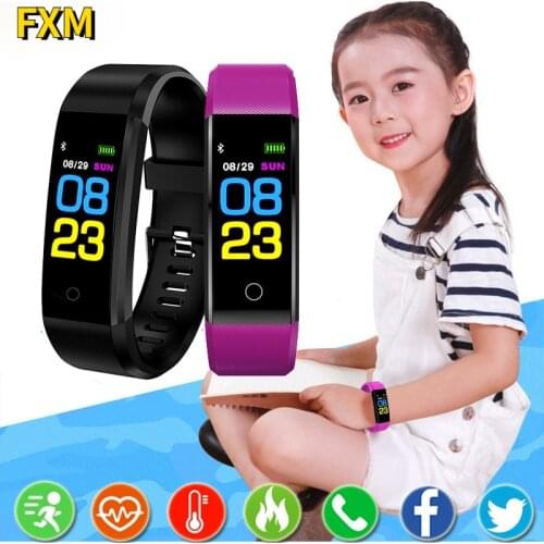 Childrens Watch Fitness Color Screen Smart Sport Bracelet Activity Running Tracker Heart Rate For Men Women Watch Kids Gift