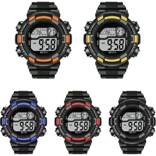New Childrens Kids Multi-functional Luminous Analog Digital Watch Discoloration Casual LED Waterproof Electronic Wristwatch