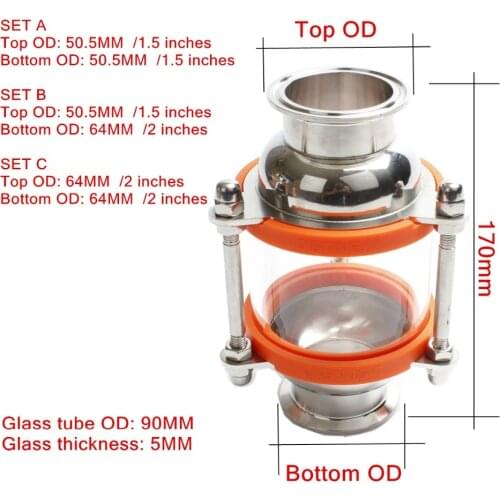 1.5" 2" 3"Short type Dioptr, Sight Tower, Stainless Steel 304, length 122-170mm